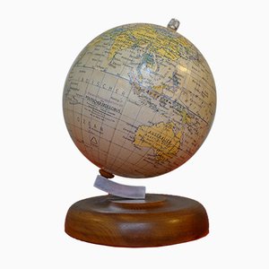 Small 11 cm Globe on Wood Stand from Paul Räth & Hermann Haack, 1940s-VRE-713602