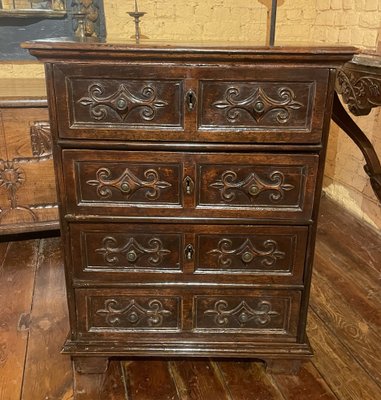 Small 17th Century Italian Walnut Chest of Drawers-HPU-1702529