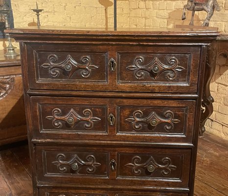 Small 17th Century Italian Walnut Chest of Drawers-HPU-1702529