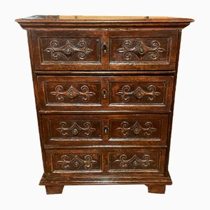 Small 17th Century Italian Walnut Chest of Drawers-HPU-1702529