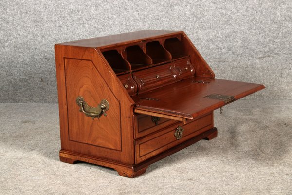 Small 18th Century Baroque Model Secretary Travel Secretary Walnut, 1750s-DXD-2023648