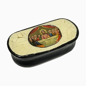 Small 18th Century Papier-Mâché Snuff Box-UCH-1224383