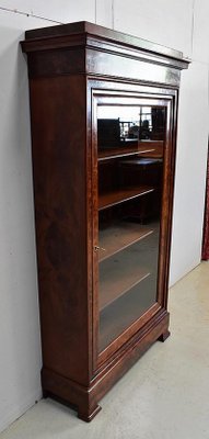 Small 19th Century Burl Veneer and Mahogany Display Cabinet-RVK-708990