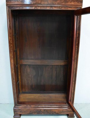 Small 19th Century Burl Veneer and Mahogany Display Cabinet-RVK-708990