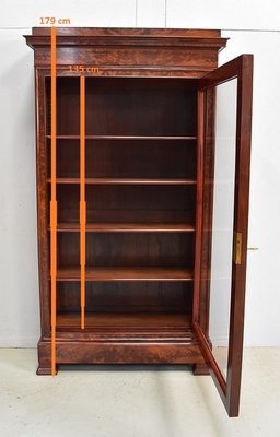 Small 19th Century Burl Veneer and Mahogany Display Cabinet-RVK-708990