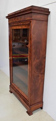 Small 19th Century Burl Veneer and Mahogany Display Cabinet-RVK-708990