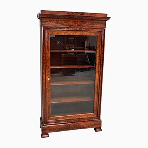 Small 19th Century Burl Veneer and Mahogany Display Cabinet-RVK-708990