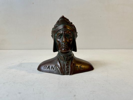 Small 19th Century Dante Alighieri Bronze Bust-LCR-1444816