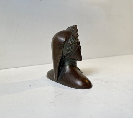 Small 19th Century Dante Alighieri Bronze Bust-LCR-1444816