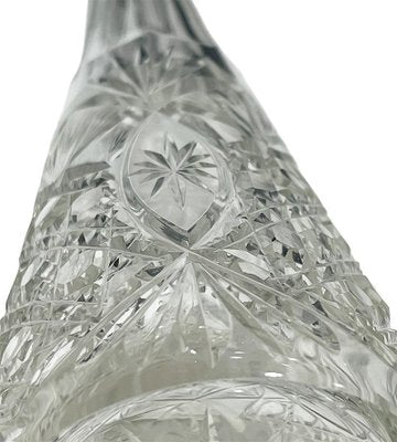 Small 19th Century Dutch Crystal Glass Cut Decanter with Silver-UCH-1746728