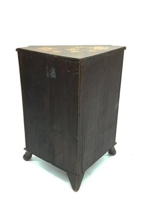 Small 19th Century Dutch Marquetry Corner Cupboard-UCH-1224703