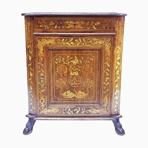 Small 19th Century Dutch Marquetry Corner Cupboard-UCH-1224703