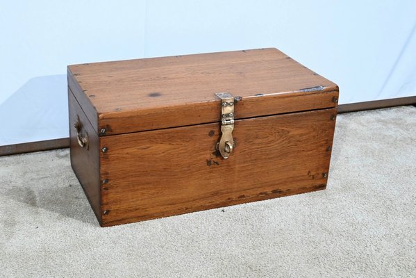 Small 19th Century Naval Chest in Teak-RVK-1744154