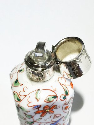 Small 19th Century Porcelain Enameled Scent Perfume Bottle-UCH-1224639