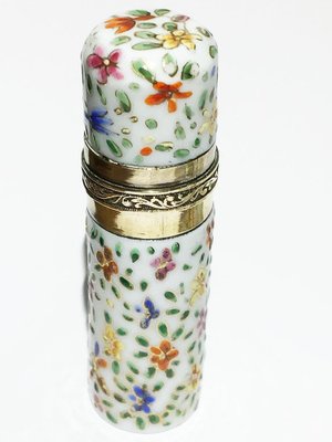 Small 19th Century Porcelain Enameled Scent Perfume Bottles, Set of 2-UCH-1224638