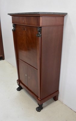 Small 19th Century Retour d’Égypte Mahogany Veneer Secretaire-RVK-581251