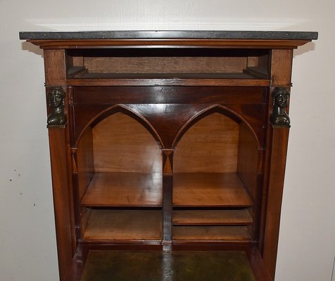 Small 19th Century Retour d’Égypte Mahogany Veneer Secretaire-RVK-581251