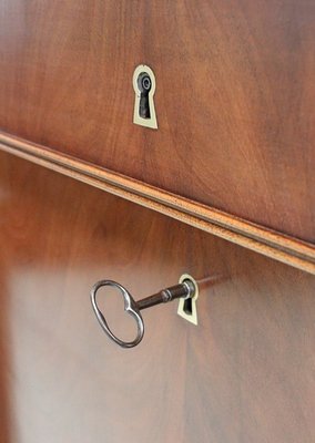 Small 19th Century Retour d’Égypte Mahogany Veneer Secretaire-RVK-581251