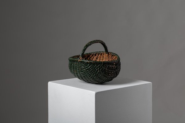 Small 19th Century Swedish Folk Art Woven Basket-MJF-1135707