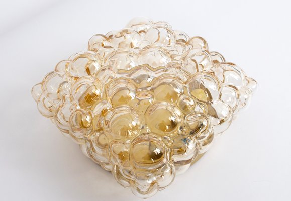 Small Amber Bubble Glass Sconce by Helena Tynell for Limburg, Germany, 1960s-UGR-1784805