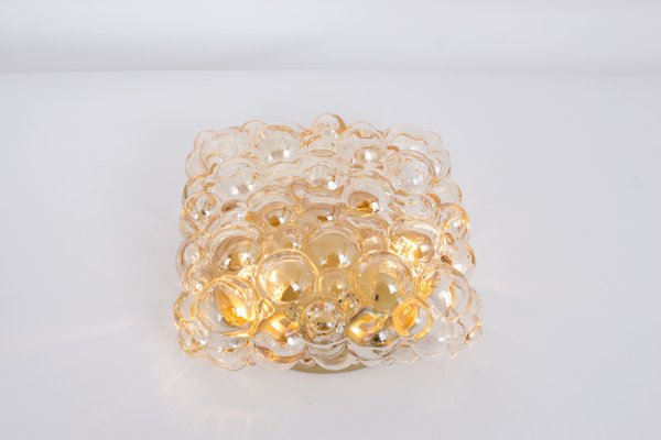 Small Amber Bubble Glass Sconce by Helena Tynell for Limburg, Germany, 1960s-UGR-1784805