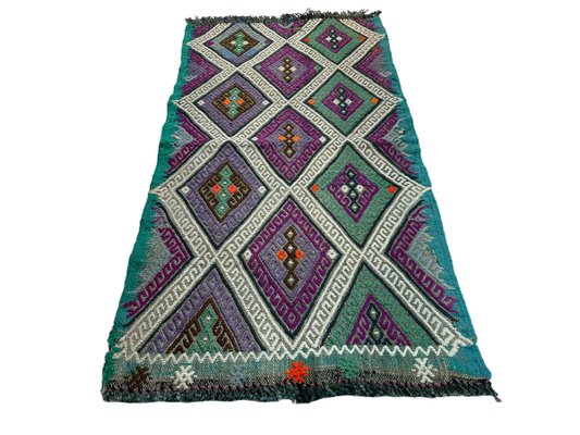 Small Anatolian Turkish Kilim Rug-AIV-1293859