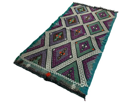 Small Anatolian Turkish Kilim Rug-AIV-1293859