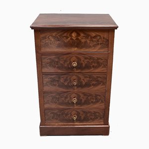 Small Antique Burl Veneer Commode-RVK-604979