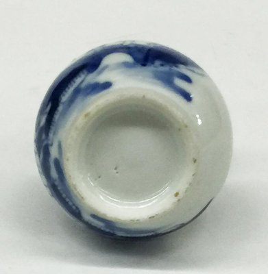 Small Antique Chinese Blue & White Double-Gourd Porcelain Vase-UCH-1224785