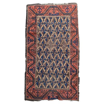 Small Antique Distressed Baluch Rug-YMM-1155445