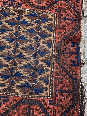 Small Antique Distressed Baluch Rug-YMM-1155445