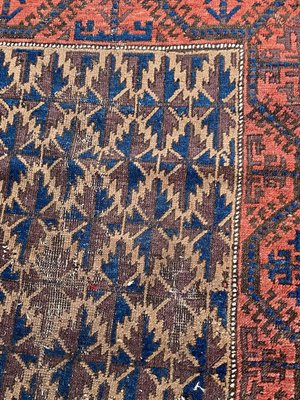 Small Antique Distressed Baluch Rug-YMM-1155445