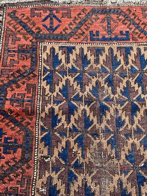 Small Antique Distressed Baluch Rug-YMM-1155445