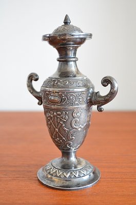 Small Antique Empire Silver-Plated Vase from WMF, 1920s-OV-688390