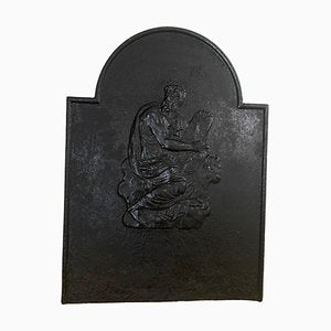 Small Antique Fireback in Black Cast Iron, France, 19th Century-UR-1746573