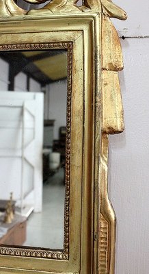 Small Antique Louis XVI Style Gilded Wood Mirror-RVK-778705