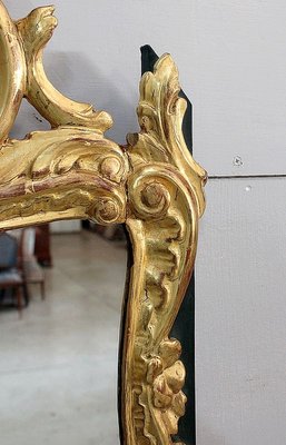 Small Antique Louis XVI Style Gilded Wood Mirror-RVK-778711