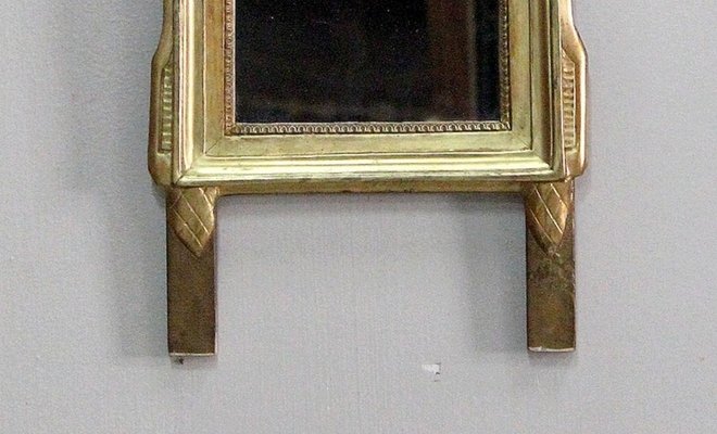 Small Antique Louis XVI Style Gilded Wood Mirror-RVK-778705