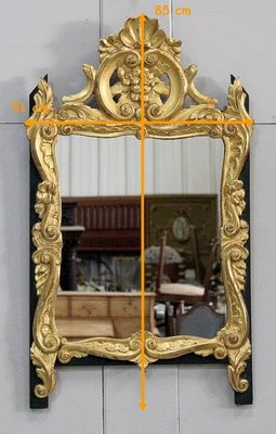 Small Antique Louis XVI Style Gilded Wood Mirror-RVK-778711