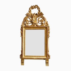 Small Antique Louis XVI Style Giltwood Mirror-RVK-728051