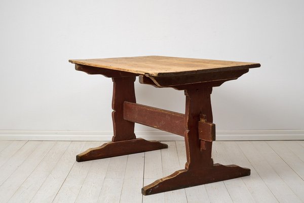 Small Antique Swedish Pine Dining Table-MJF-1821555