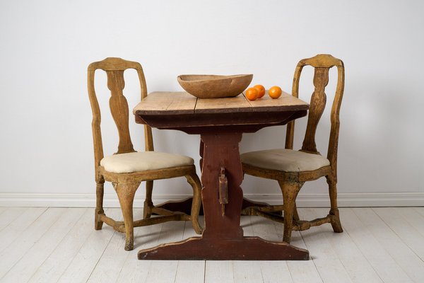 Small Antique Swedish Pine Dining Table-MJF-1821555