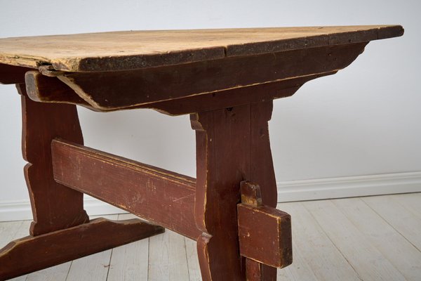 Small Antique Swedish Pine Dining Table-MJF-1821555