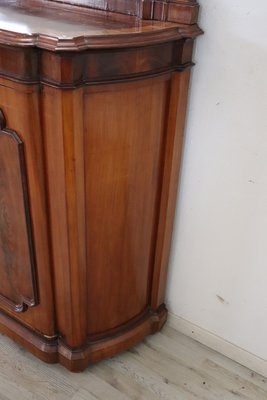 Small Antique Walnut Cabinet with Mirror, 1880s-DCO-988564