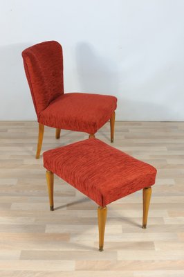 Small Armchair with Footrest, 1960s, Set of 2-GAP-1785501