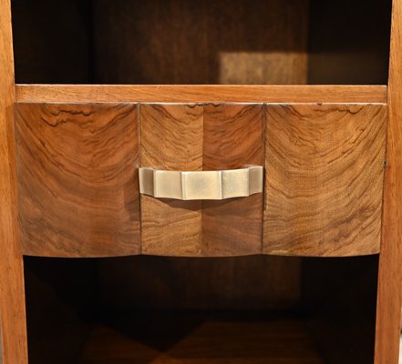 Small Art Deco Bedside Table in Walnut, 1920s-RVK-1726208