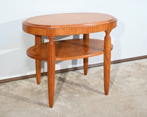 Small Art Deco Light Mahogany Table, 1930s-RVK-1751723