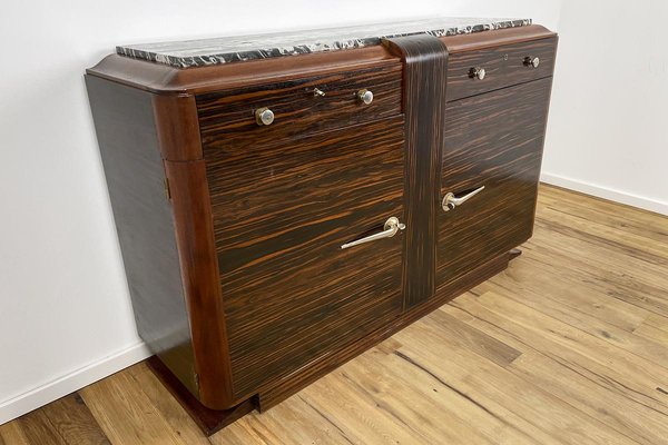 Small Art Deco Macassar and Mahogany Sideboard-VMP-1166894