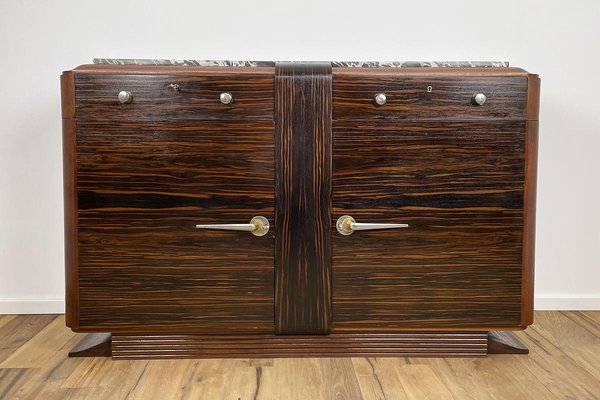 Small Art Deco Macassar and Mahogany Sideboard-VMP-1166894