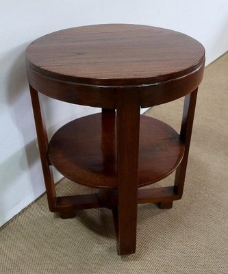 Small Art Deco Solid Teak Gueridon Table, 1920s-RVK-1123141